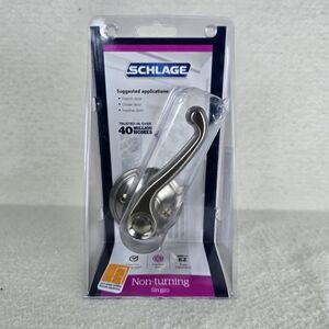 Schlage Flair Satin Nickel Left-Hand F170 V SAC 619 LH Dummy Closet Door Handle